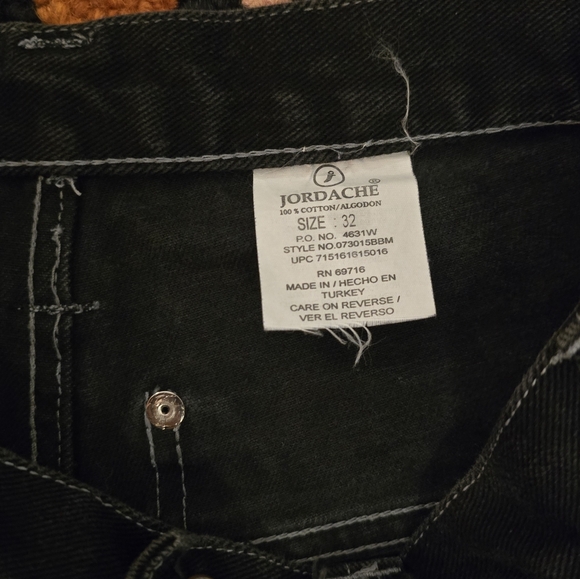 🔥🔥 Y2K Jordache Black Denim Carpenter Jean Shorts🔥🔥 Size 32 Fits Like 31 - Picture 4 of 7